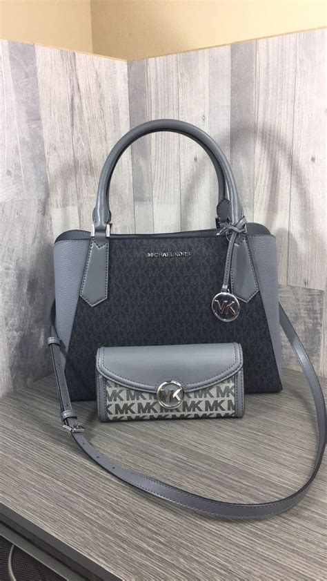 michael kors kimberly 35s9skft4t grey and black|Amazon.com: Michael Kors Kimberly.